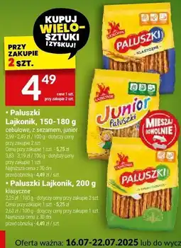 Twój Market Paluszki Lajkonik, 150-180 g oferta