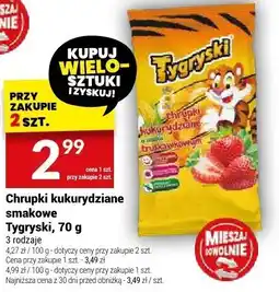 Twój Market Chrupki kukurydziane smakowe Tygryski, 70 g oferta