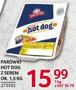 Selgros Parówki hot dog z serem Indykpol oferta