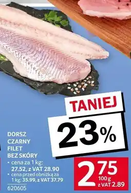 Selgros Dorsz czarny filet bez skóry Selgros oferta