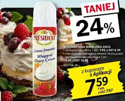 Selgros Bita śmietana waniliowa President oferta