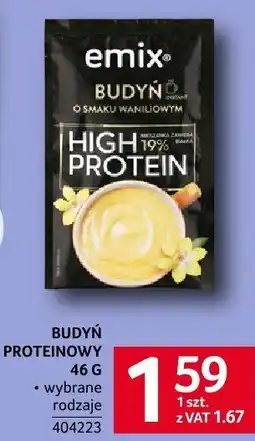 Selgros Budyń proteinowy Emix różne rodzaje oferta