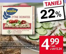 Selgros Pieczywo chrupkie Wasa Żytnie Delikatess 210 g oferta