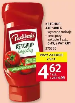 Selgros Ketchup Pudliszki łagodny 440-480 g oferta