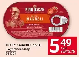 Selgros Filety z makreli 160g King Oscar oferta