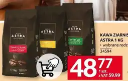Selgros Kawa ziarnista Astra 1kg oferta