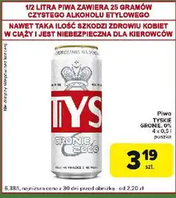 Carrefour Express Piwo Tyskie 0.0% oferta