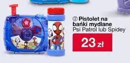 Woolworth Pistolet na bańki mydlane Psi Patrol lub Spidey oferta