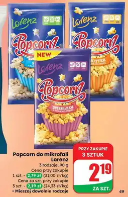 Dino Popcorn do mikrofalówki Lorenz różne rodzaje oferta