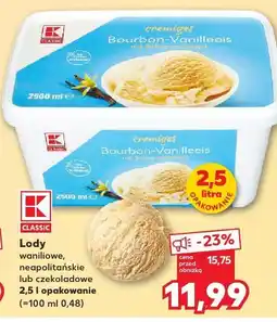 Kaufland Lody waniliowe K-Classic oferta