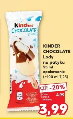 Kaufland Lody na patyku Kinder Chocolate oferta