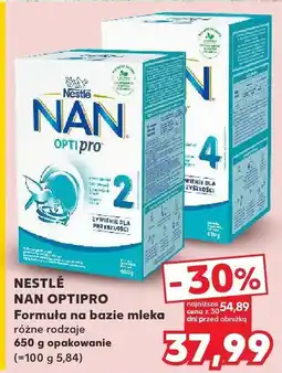 Kaufland Mleko Nestle NAN Optipro różne rodzaje oferta