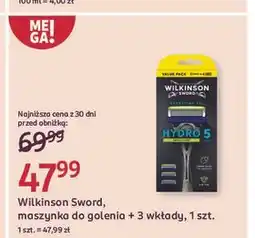 Rossmann Maszynka do golenia + 3 wkłady Wilkinson Hydro 5 oferta