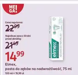 Rossmann Pasta do zębów z aminofluorkiem Elmex Sensitive oferta