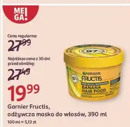 Rossmann Maska do włosów banana Garnier Fructis Hair Food oferta