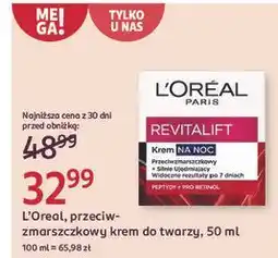 Rossmann Krem przeciwzmarszczkowy + silnie ujędrniający na noc L'oreal Revitalift oferta
