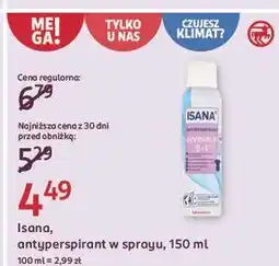 Rossmann Dezodorant invisivble Isana Clear & Fresh oferta