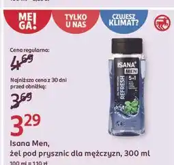 Rossmann Żel pod prysznic refresh Isana Men oferta