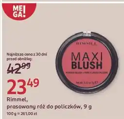 Rossmann Róż do policzków 003 wild card Rimmel Maxi Blush oferta