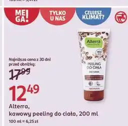 Rossmann Peeling do ciała kawa Alterra oferta