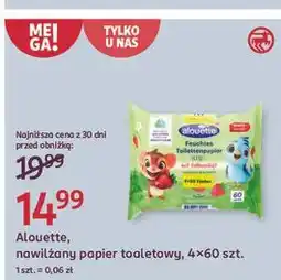 Rossmann Papier toaletowy nawilżany kids Alouette oferta