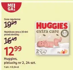 Rossmann Pieluszki 2 Huggies Extra Care oferta