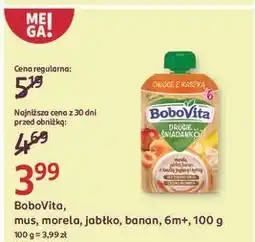 Rossmann Mus morela jabłko banan z kaszką jaglaną i żytnią Bobovita oferta