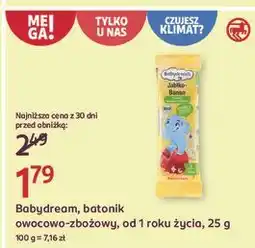 Rossmann Batonik owocowy jabłko i banan Babydream Minis oferta