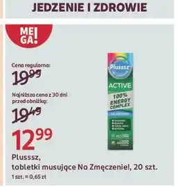 Rossmann Tabletki musujące na zmęczenie Plusssz Active oferta