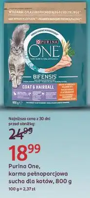 Rossmann Karma dla kota coat & hairball kurczak i pełne ziarna Purina One oferta