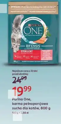 Rossmann Karma dla kota sterilcat łosoś i pszenica Purina One oferta