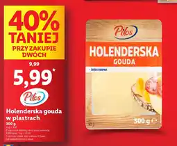 Lidl Ser Holenderska gouda w plastrach Pilos oferta
