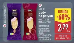 ALDI Lody na patyku Mucci, różne rodzaje oferta