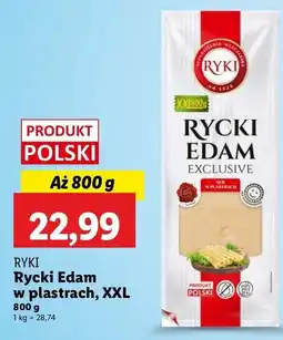 Lidl Ser Rycki Edam w plastrach XXL Ryki oferta