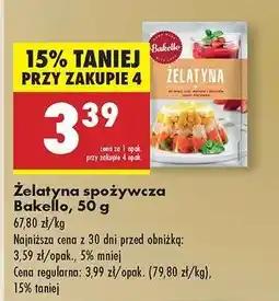 Biedronka Żelatyna spożywcza Bakello, 50 g oferta