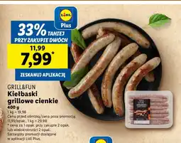 Lidl Kiełbaski grillowe cienkie Grill&Fun oferta