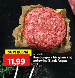 Lidl Rzeźnik Hamburger z hiszpańskiej wołowiny Black Angus oferta