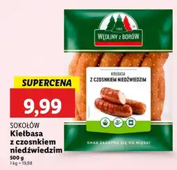 Lidl Kiełbasa z czosnkiem niedźwiedzim Sokołów oferta