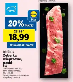 Lidl Żeberka wieprzowe, paski RZEŹNIK oferta