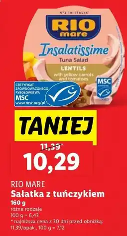Lidl Sałatka z tuńczykiem Rio Mare oferta