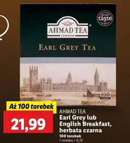 Lidl Herbata czarna Ahmad Tea Earl Grey lub English Breakfast oferta