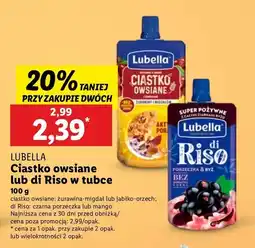 Lidl Ciastko owsiane w tubce: żurawina-migdał, jabłko-orzech Lubella oferta