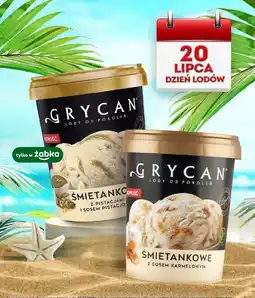 Żabka Lody Grycan Śmietankowe z sosem karmelowym, Śmietankowe z pistacjami i sosem pistacjowym oferta