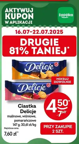 Żabka Ciastka Delicje malinowe, wiśniowe, pomarańczowe oferta