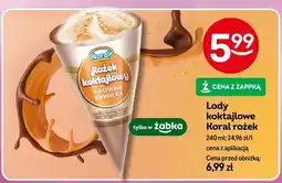 Żabka Lody koktajlowe Koral rożek oferta