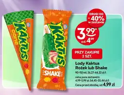 Żabka Lody Kaktus Rożek lub Shake oferta