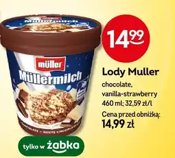 Żabka Lody Muller chocolate, vanilla-strawberry oferta