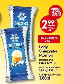 Żabka Lody Śnieżynka Plombir śmietankowe oferta