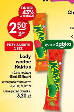 Żabka Lody wodne Kaktus oferta