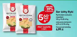 Żabka Ser żółty Rycki edam exclusive, maasdam Ryki oferta